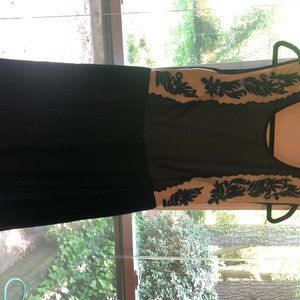 Black dress with a hint of cream